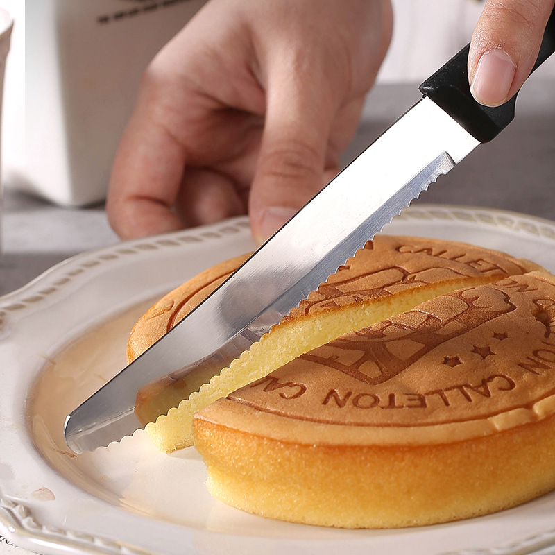 Stainless steel steak knife for hotels, restaurants and homes, steak knife, Western food knife, Amazon practical plastic handle Specification drawing