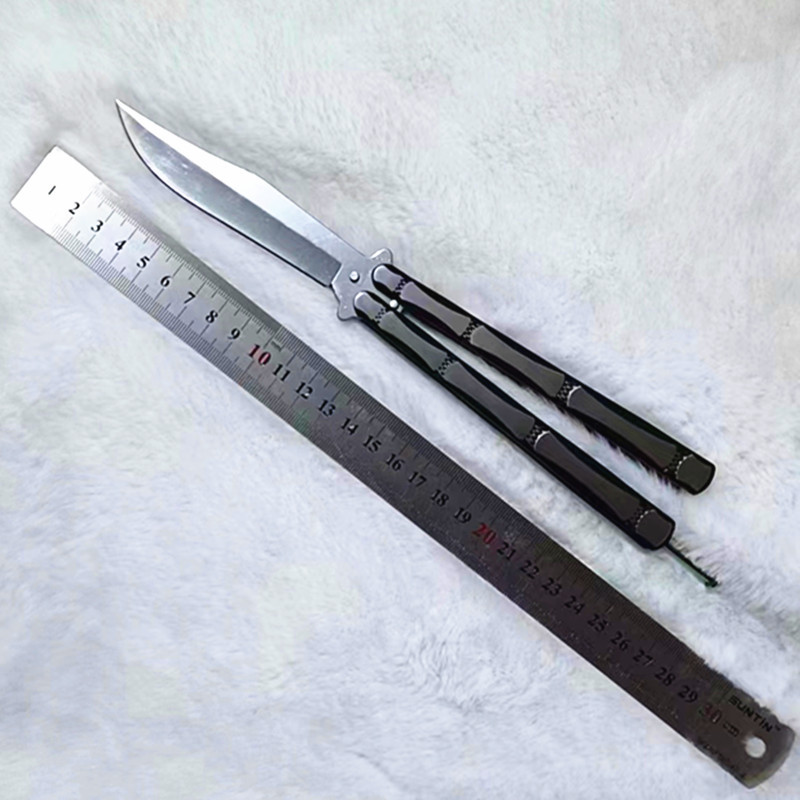 American butterfly bamboo joint training knife swing bearing maintenance-free butterfly knife practice tool, unsharpened, 1 piece on delivery undefined