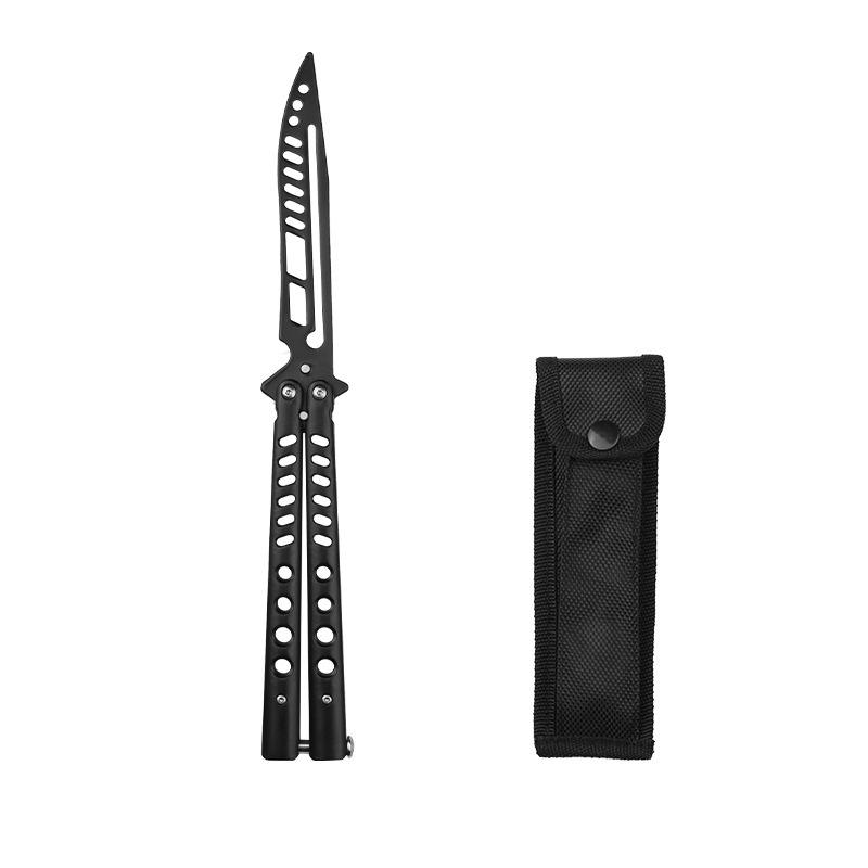 Factory direct sale of uncut butterfly knives, practice swinging knives, colored titanium training knives, hand practice tools, play cool swinging knives undefined
