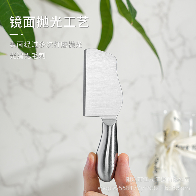 Stainless steel cheese knife, fruit knife, cheese knife, pizza, jam, fruit fork, baking knife, set meal, kitchen gadgets Specification drawing