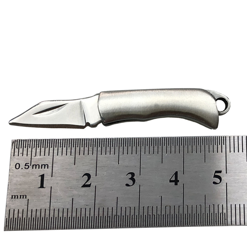 Mini folding knife, super small brass knife, portable pocket knife, express box opening keychain, small folding knife Item Picture