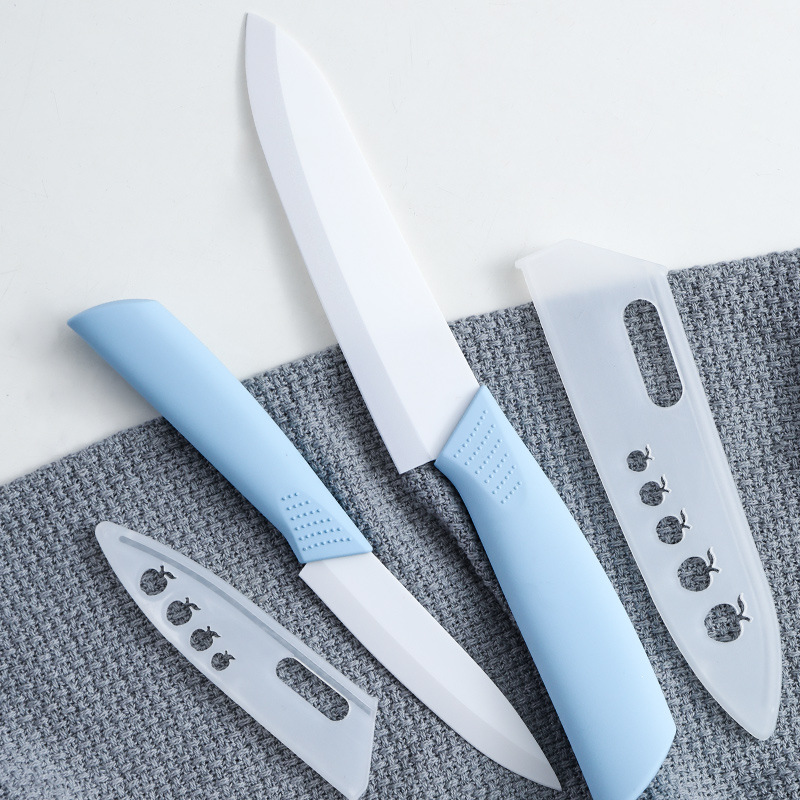 Household ceramic fruit knife, kitchen multi-functional fruit knife, complementary food knife, creative portable meat and vegetable cutter Specification drawing