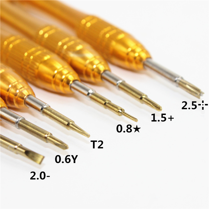 IPhone 7 Apple 7th generation disassembly screwdriver Watch Apple 0.6Y Android disassembly tool 0.8 five-star aluminum screwdriver Specification drawing