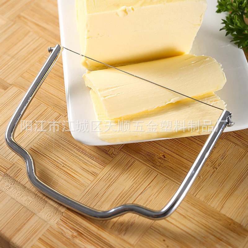 Stainless steel cheese slicer, household foie gras slicer, baking tools, butter knife, cheese divider, cheese slicer details Picture