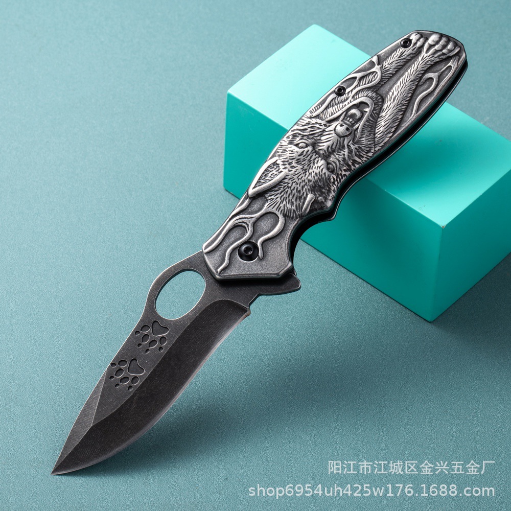 Manufacturer's stainless steel folding knife, outdoor multi-purpose camping tactical knife, survival knife, outdoor knife, creative portable fruit knife undefined