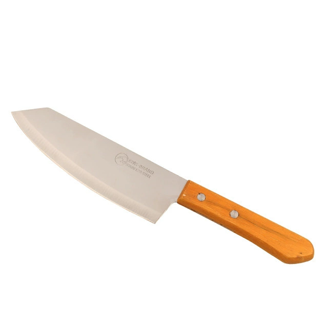 Factory wholesale stainless steel wooden handle knives, kiwi knives, fruit knives, kitchen knives, steak round heads details Picture