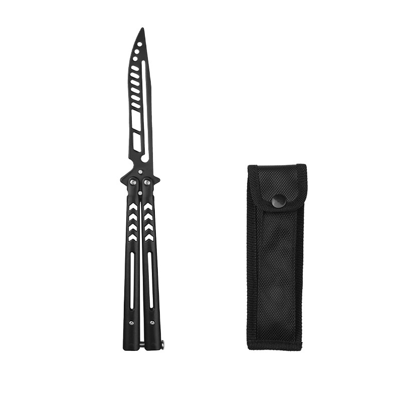 Factory direct sale of uncut butterfly knives, practice swinging knives, colored titanium training knives, hand practice tools, play cool swinging knives Item Picture