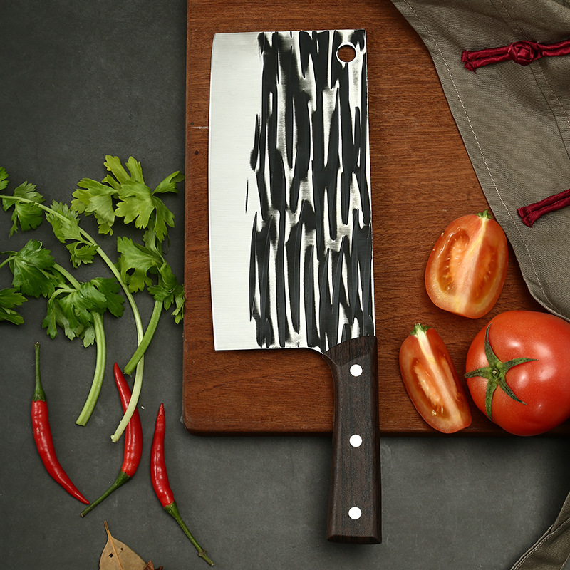 Yangjiang knife forging hammer-textured kitchen knives, household kitchenware, Kuaishou e-commerce bestsellers, slicing knives, household meat slicers details Picture
