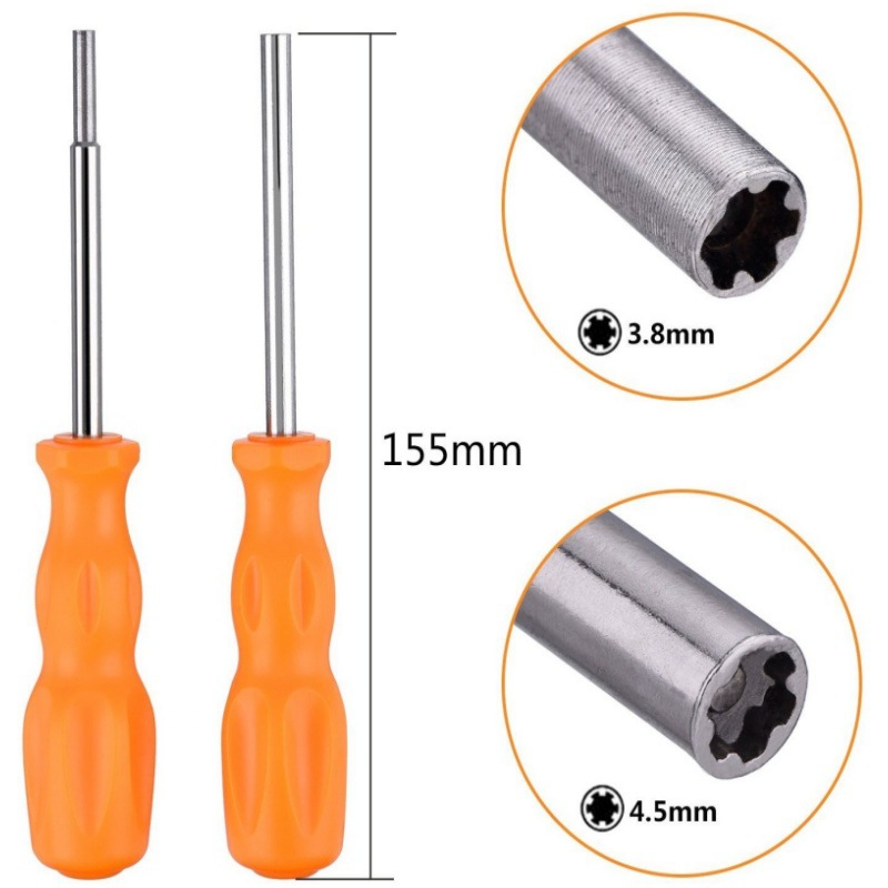 Nintendo N64 SFC NGC dedicated disassembly screwdriver 3.8mm4.5mm for disassembling, removing cartridges and WII power supply Specification drawing
