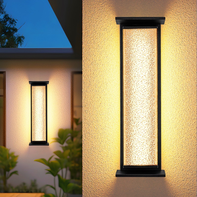 Outdoor waterproof solar wall lamps, villa side gates, columns, exterior walls, courtyards, simple outdoor electric wall lamps full figure