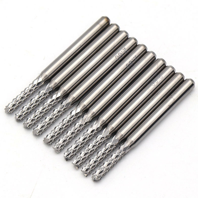 PCB milling cutter 3.175 cemented carbide tungsten steel engraving machine tool, circuit board tungsten steel corn milling cutter, milling cutter Item Picture