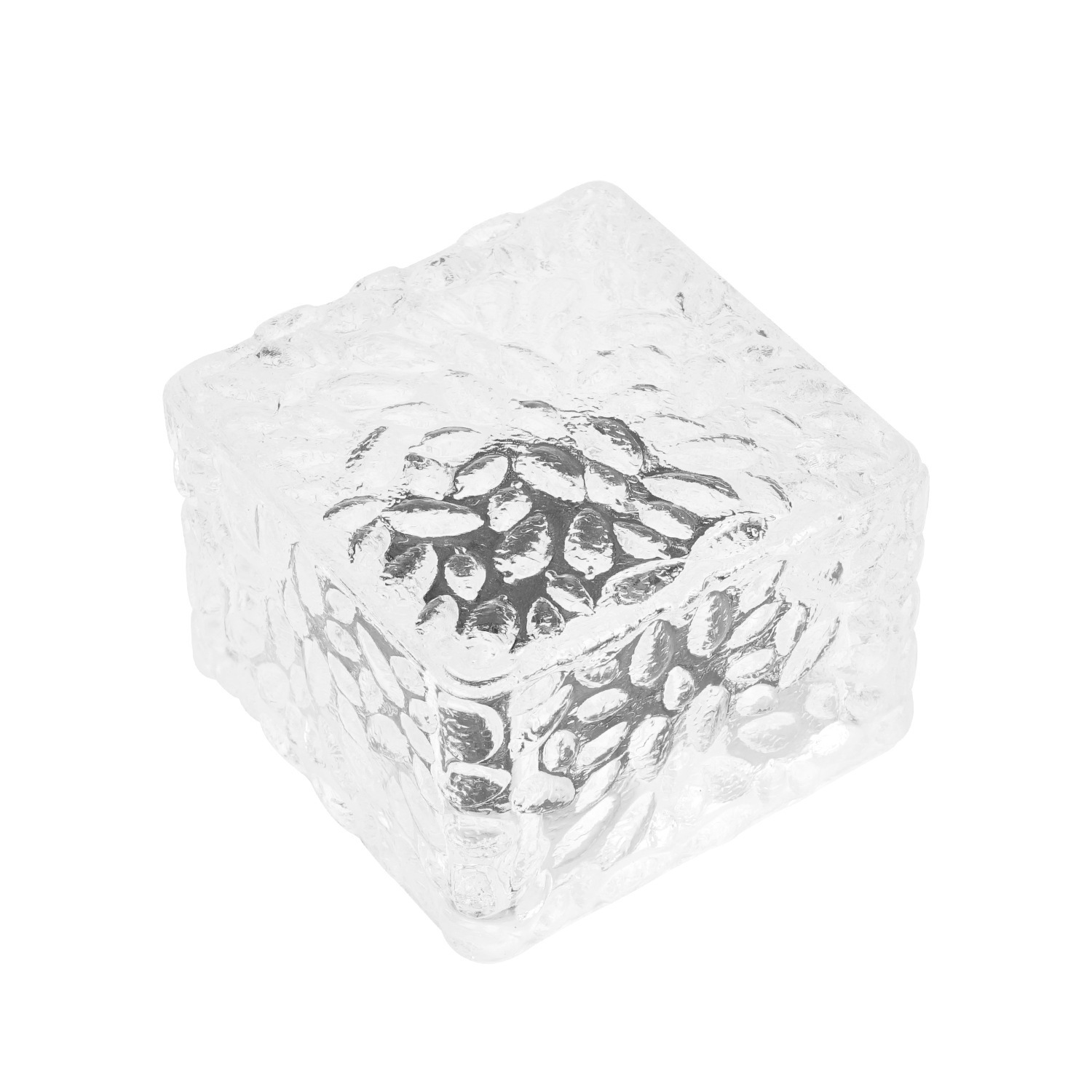 Solar-powered outdoor garden lights, terrace lawn lights, decorative atmosphere lights, waterproof ice brick lights, garden landscape floor tile lights Item Picture