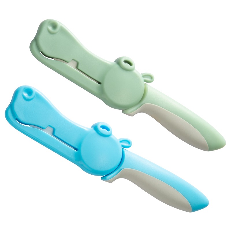 Creative hippopotamus ceramic fruit knife, baby food knife, household 4-inch fruit knife, kitchen knife in stock Item Picture