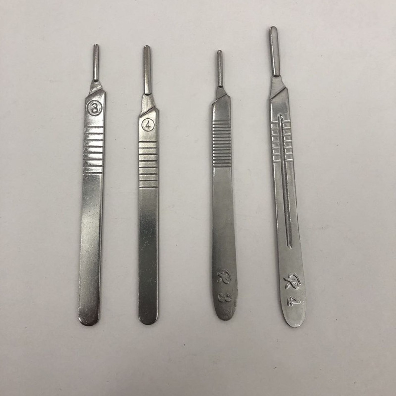 Factory direct sales of stainless steel surgical knife handles, ordinary thickened No. 3 and No. 4, maintenance process, special engraving full figure
