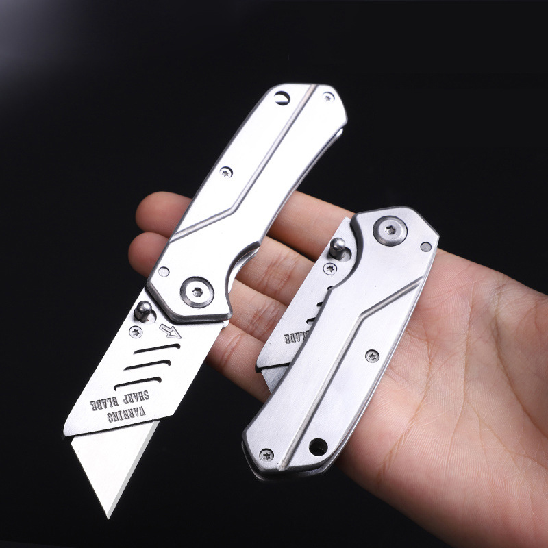 Maeda utility knife, stainless steel heavy-duty all-steel thickened wallpaper knife, electrician knife, special cable peeling knife, folding gold leaf undefined