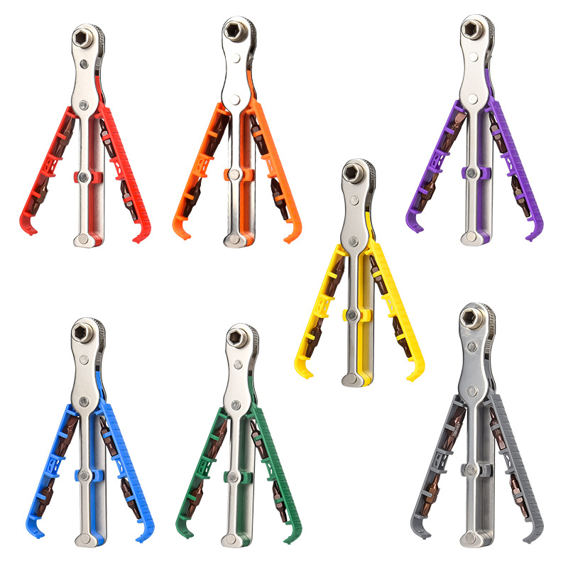 New bidirectional multi-functional ratchet screwdriver, forward and reverse narrow space screwdriver, turning wrench, flat head screwdriver set Item Picture