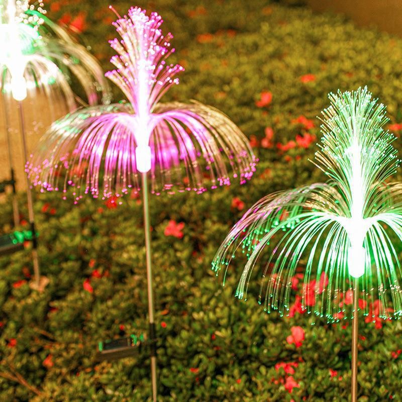 Solar jellyfish lights, colorful lights, seven-color led lights, outdoor lawn lights, courtyard outdoor decorative lights, atmosphere jellyfish lights details Picture