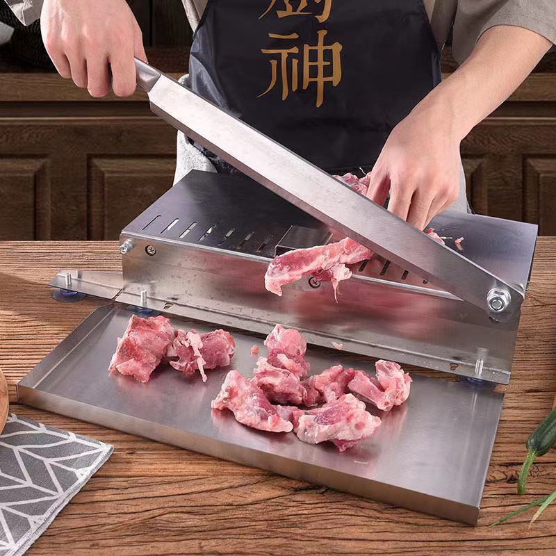 New small slicer, kitchen knife, household bone-cutting guillotine, multi-functional pig's trotter, commercial chicken, duck and fish cutter, and meat cutter Specification drawing
