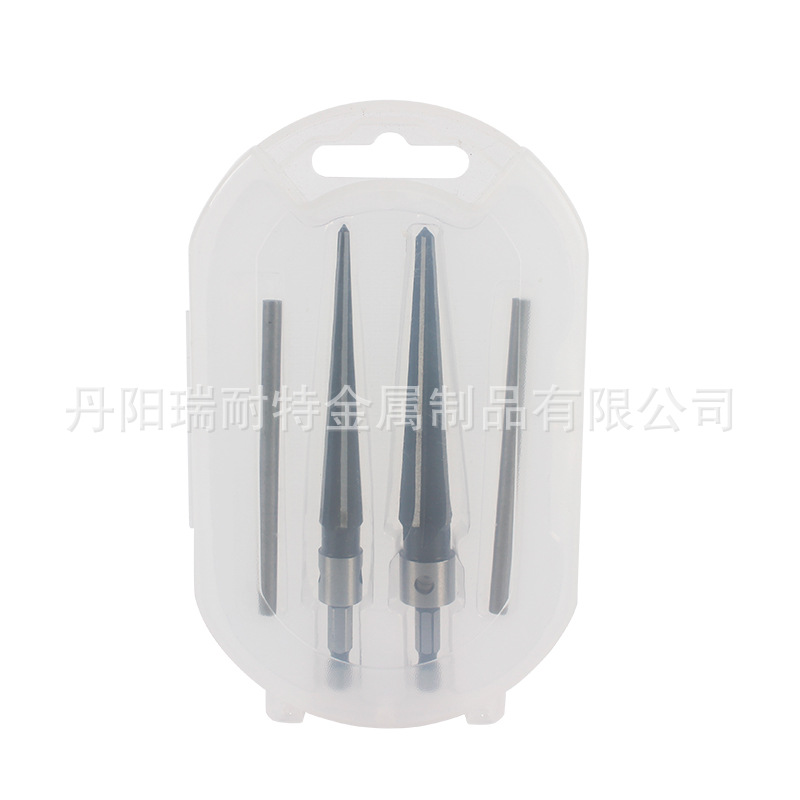 Wholesale conical reamer set, woodworker's hole opening and chamfering tools, wood board hexagonal handle electric drill, conical reamer Specification drawing