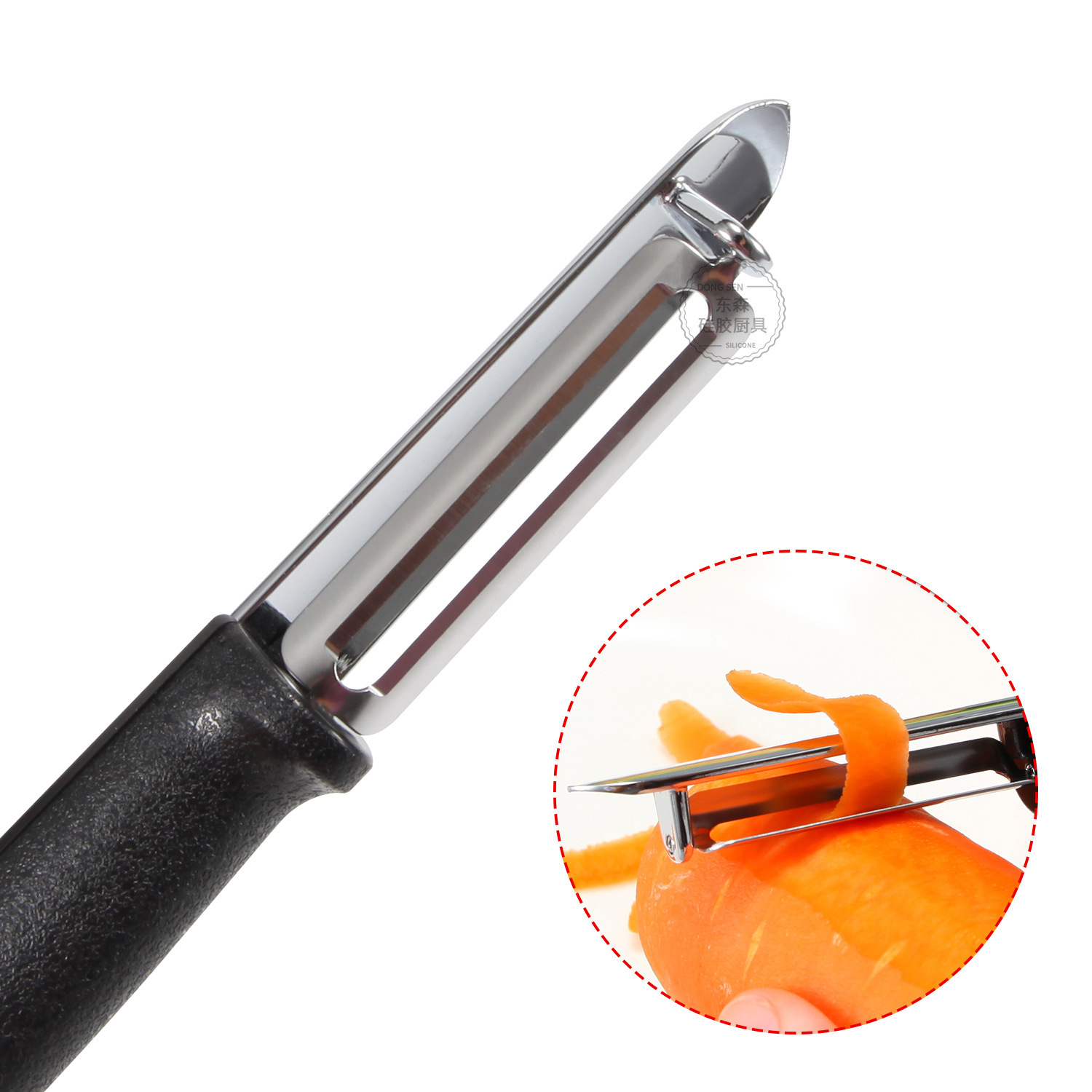 Stainless steel peeler, fruit knife, vegetable and fruit slicer, melon and fruit knife, potato and sugarcane peeling knife, peeler, melon peeler Application Scenario