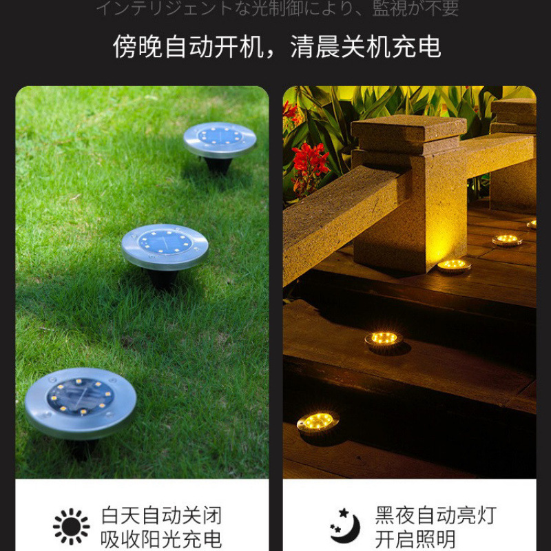 One piece of ground lamp, household outdoor waterproof plug-in guiding light, lawn light, LED courtyard garden decorative landscape light details Picture
