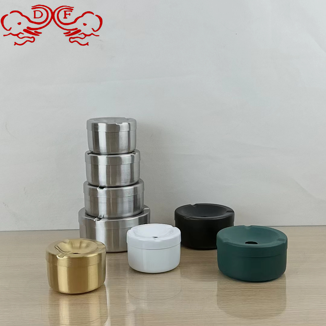 DF68752加厚不锈钢多种颜色烟灰缸欧式烟灰缸圆形烟灰缸防摔烟缸DF TRADINGHOUSE 