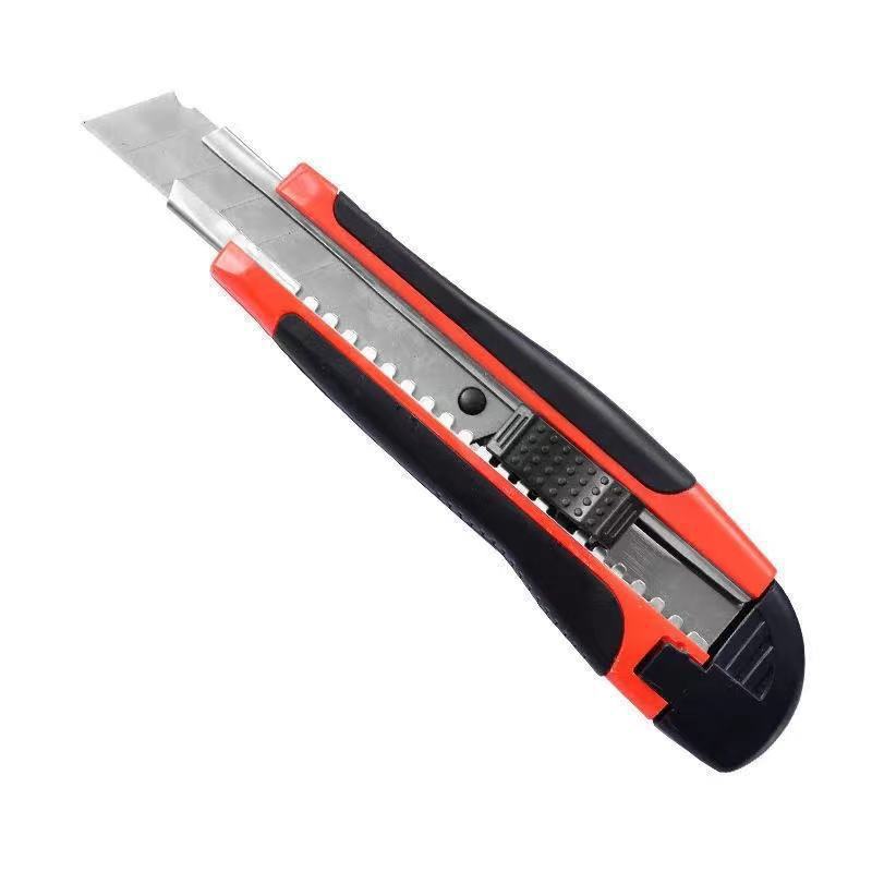 Thickened and widened utility knife, large 18MM wide wallpaper knife, rubber-coated anti-slip 286 model utility knife wallpaper blade Item Picture