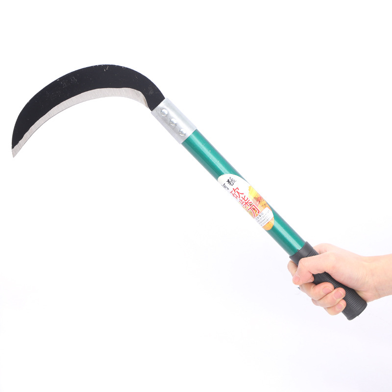 Wholesale of crescent-shaped knives in stock, long-handled hook knives, outdoor weeding, agricultural and garden sickles, crescent-shaped knives Application Scenario