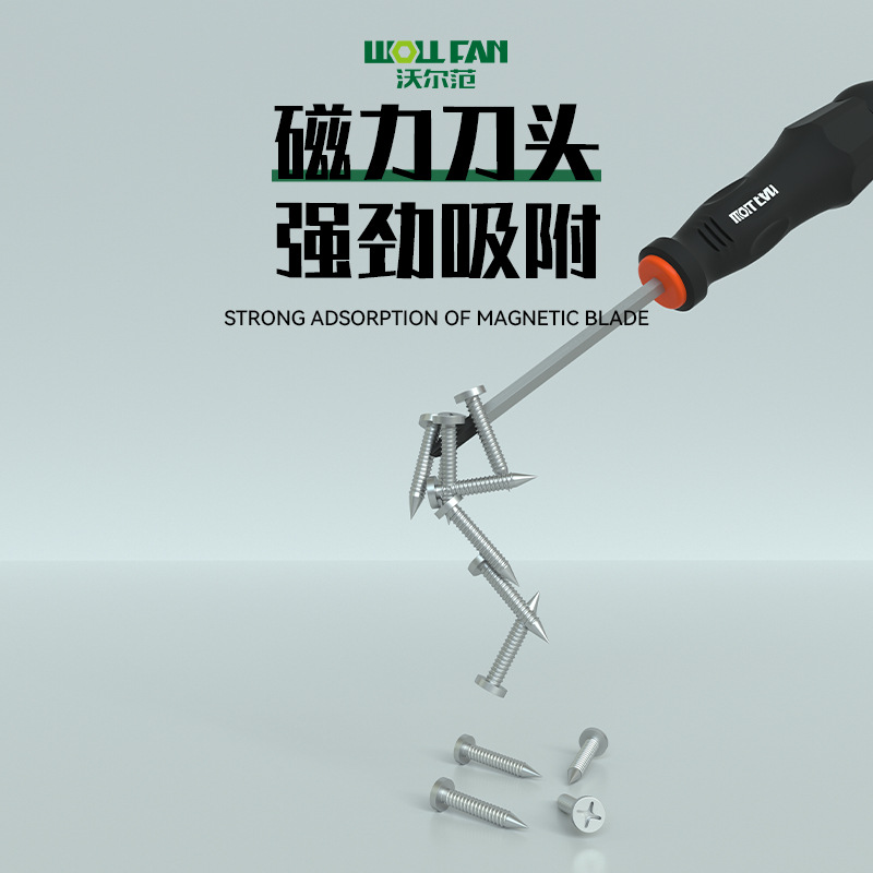 Cross-head screwdriver set tools, industrial-grade manual screwdriver, through-hole, capable of striking strong magnetic screwdrivers and screwdrivers details Picture