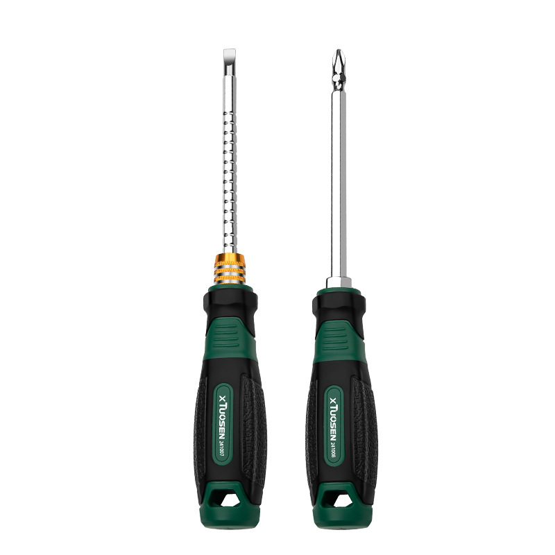 Tuosen multi-functional cross-head screwdriver, flat-head plum blossom screwdriver, 6mm flat-head magnetic screwdriver, telescopic screwdriver Item Picture