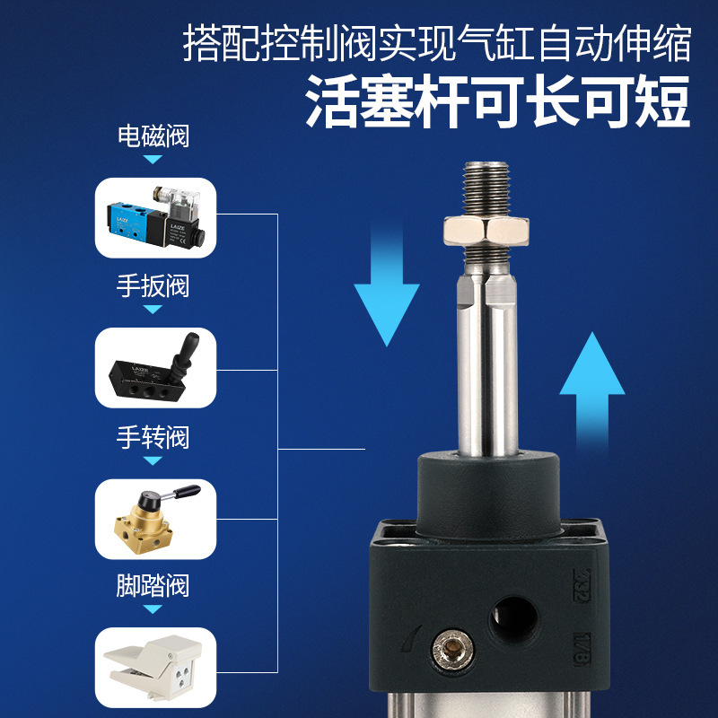 Laize High Thrust SC Standard Cylinder Small Pneumatic Parts Collection SC32*25 50 100 125150175 details Picture