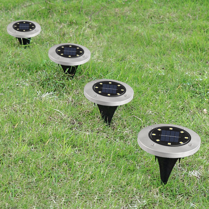 Solar ground lamps, outdoor household garden lamps, villa ground lamps, stainless steel ground lamps, ground plug-in models, for export Application Scenario