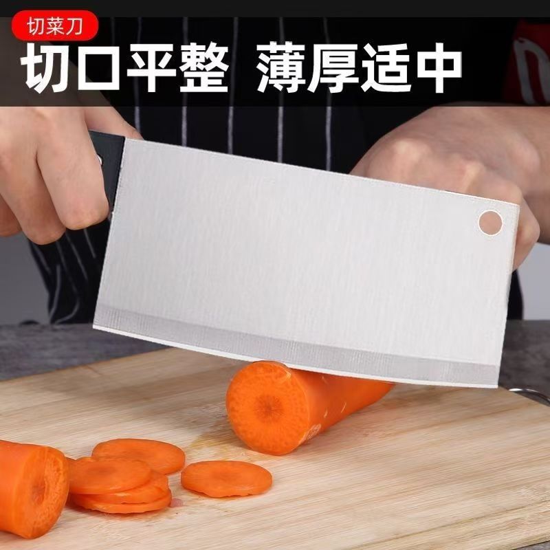 Wholesale from the manufacturer of high-quality black plastic-handled PP material kitchen knives. They are sharp for cutting vegetables, meat and slices, and are suitable for hotel chefs Specification drawing