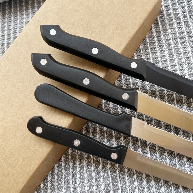 Cross-border kitchen steak knife, outdoor best-selling stainless steel toast knife, table tools, bread knife, portable fruit knife Specification drawing