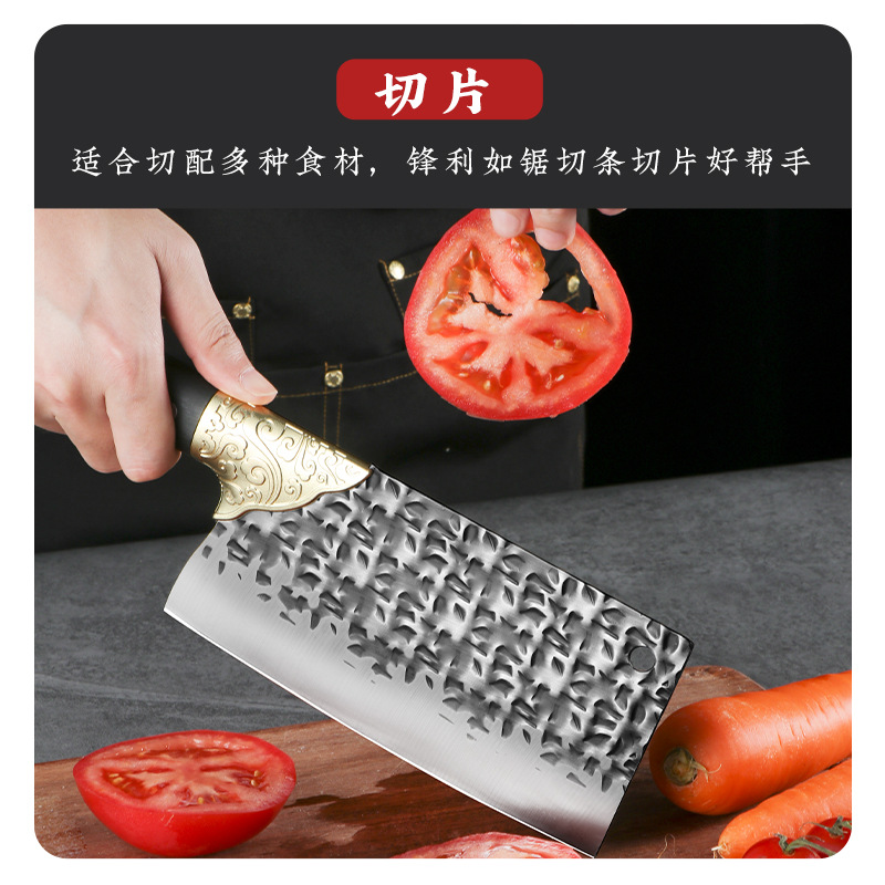 The manufacturer exclusively supplies forged kitchen knives, household stainless steel kitchen bone-cutting knives, sharp knives for chefs to slice, cut meat and cut bones details Picture