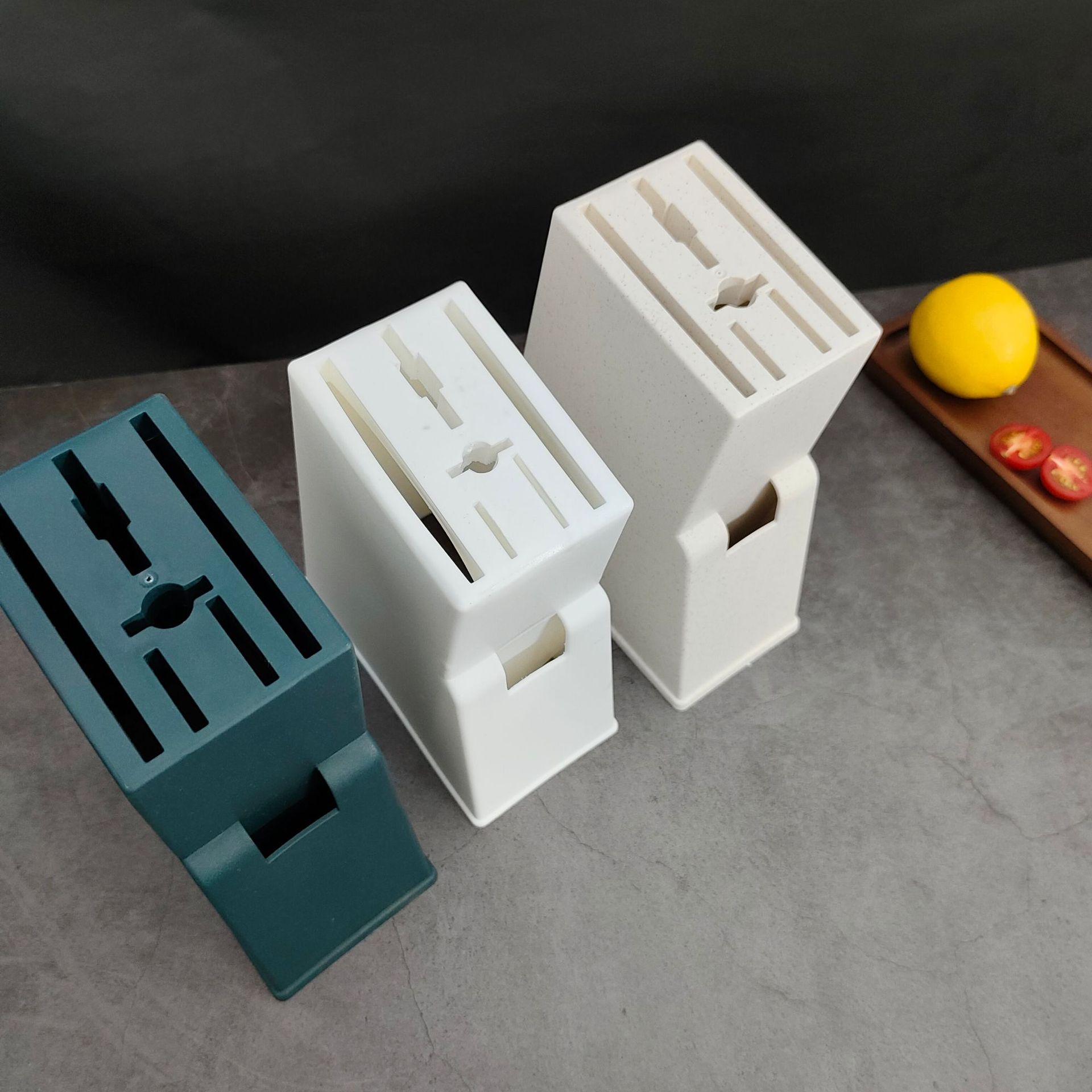 Kitchen knife rack, storage rack, plastic knife holder, storage rack, kitchen knife rack, knife holder, household draining knives details Picture
