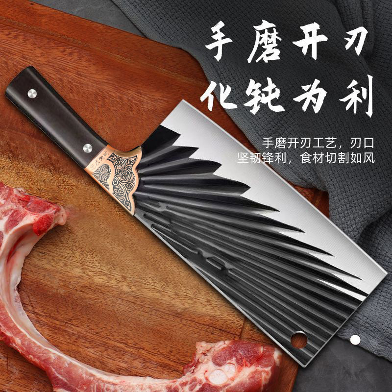 Kitchen knives, household chopping knives, hand-forged bone chopping knives, slicing kitchen knives, chef's special meat slicing knives, traveling kitchen knives details Picture