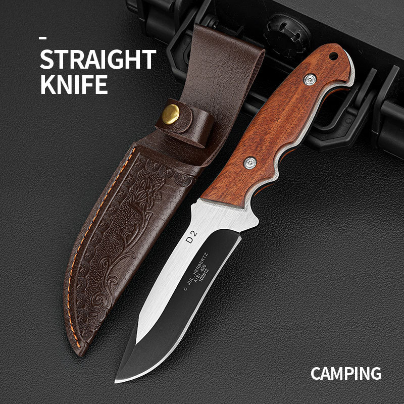 Outdoor straight knife, kitchen knife, hand-held meat knife, convenient and portable straight knife undefined
