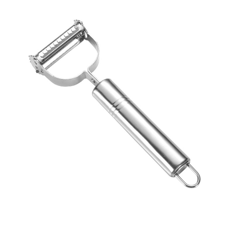 Stainless steel smiling face peeler, multi-functional fruit peeler, vegetable, fruit and melon grater, kitchen small tool, double-head grater Item Picture