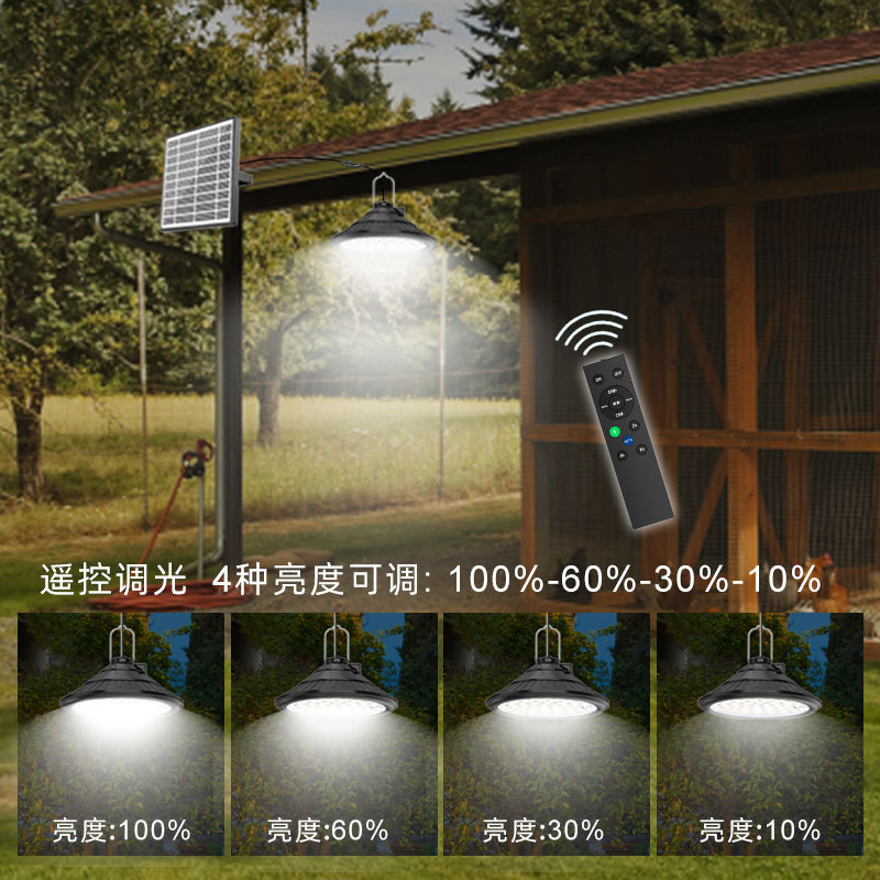 Cross-border solar chandeliers, automatic sensor lights, outdoor camping lights, garage lighting lamps, USB charging garden street lamps details Picture