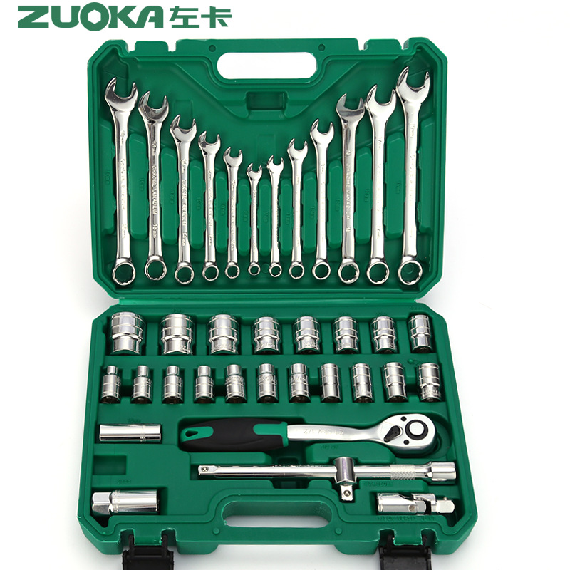 Multi-functional socket wrench set, car home toolbox set, auto repair socket combination tool details Picture