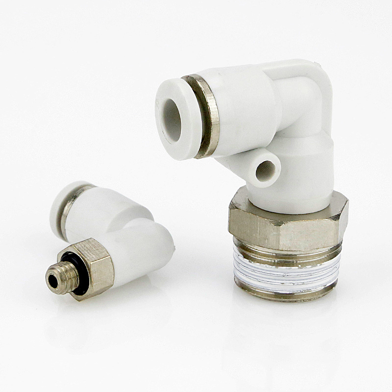 PL Threaded elbow 10-2 pneumatic joint air pipe right-angle elbow m8 quick Plug joint accessories manufacturer details Picture