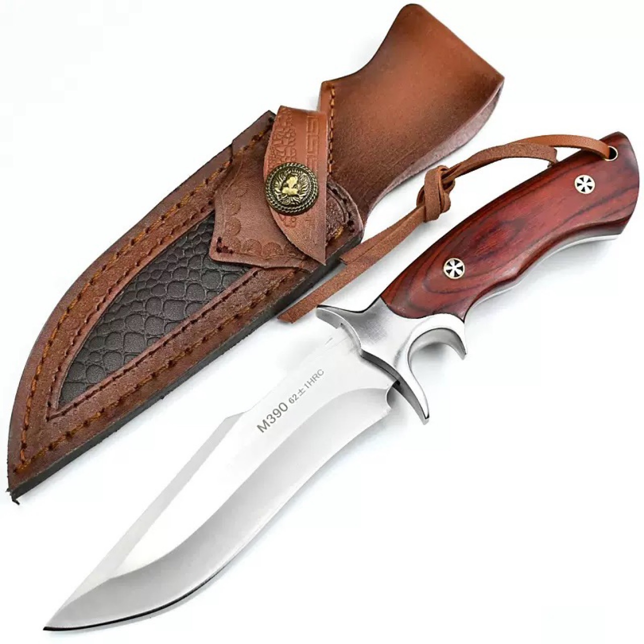 The first-generation M390 one-piece sharp and durable outdoor straight knife of Lion King is a hot seller in Yangjiang manufacturer's wholesale stock on e-commerce platforms full figure