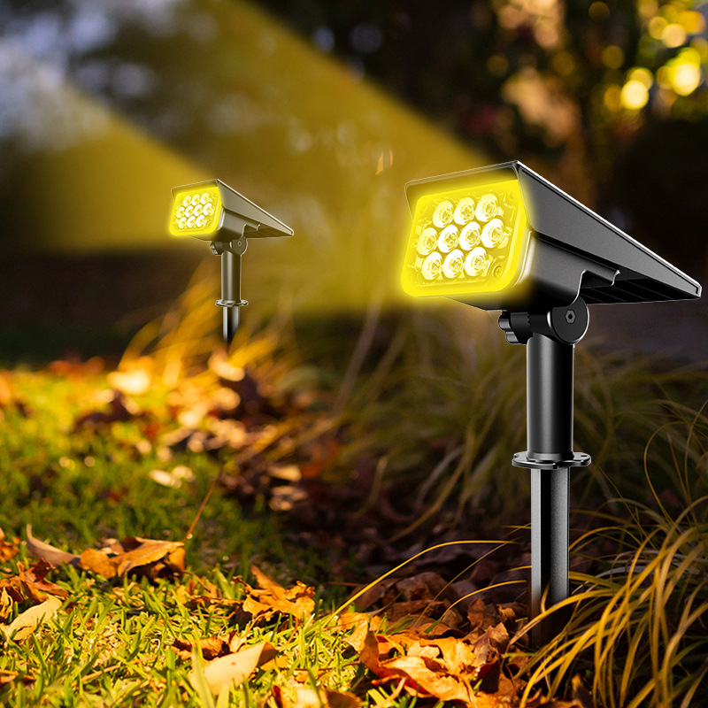 Cross-border solar lawn lights, LED waterproof outdoor spotlights, landscape garden, villa courtyard ground insertion tree lights Specification drawing