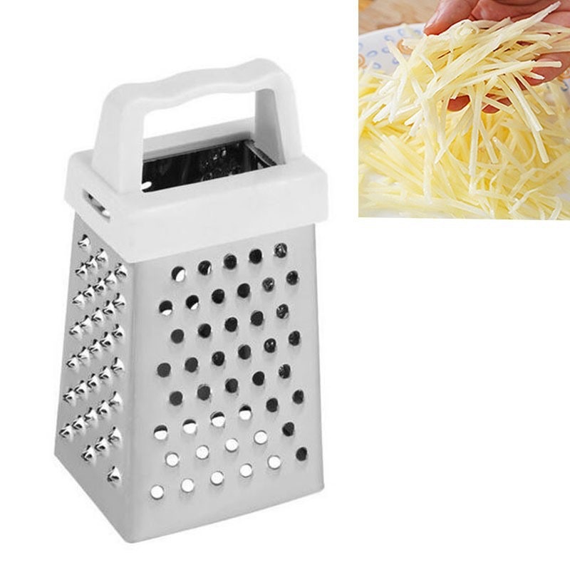 3-inch stainless steel grater, mini four-sided grater, multi-functional vegetable cutter, kitchen small tool, garlic grater 12g Specification drawing