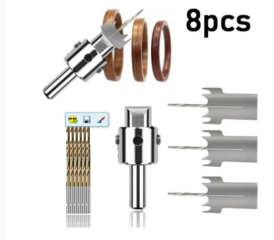Ring knife, finger knife, ring raw material, prayer bead knife, prayer bead drill bit, bucket bead knife, woodworking tools with replaceable heads full figure
