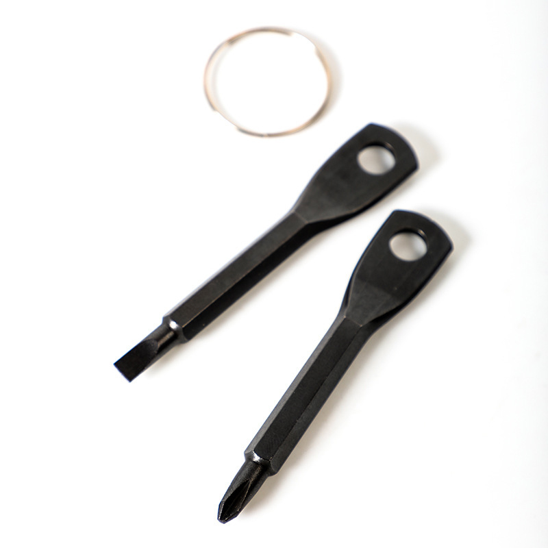 Outdoor EDC portable screwdriver, multi-functional outdoor tool, keychain screwdriver, cross and straight hook Application Scenario