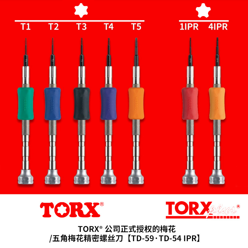 VESSEL Japanese Weiwei Precision five-pointed star-shaped Y-type screwdriver with holes, plum blossom Screwdriver TD54-63 Application Scenario