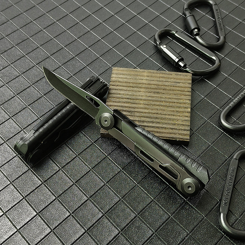 Outdoor multi-functional knife with flint whistle, multi-functional sharp folding knife, portable and portable camping knife for the wild undefined
