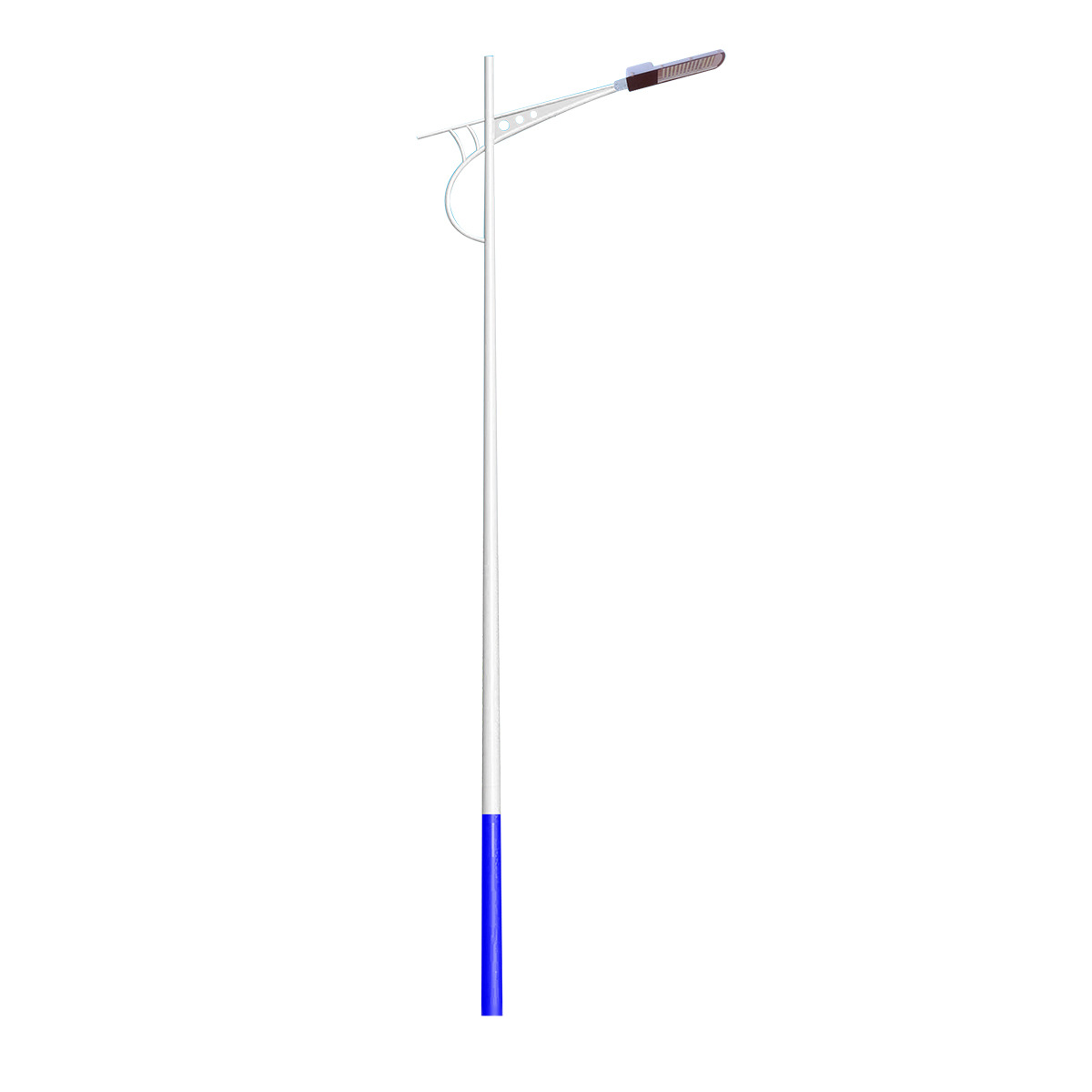Manufacturer's led road single and double arm municipal power street lamps, 8-meter and 10-meter high and low arm street lamps, 12-meter engineering LED street lamp poles Item Picture